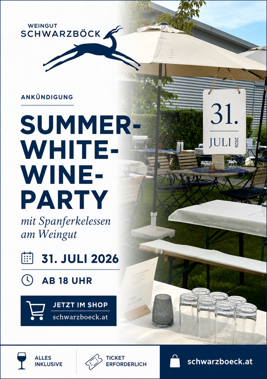 Summer white wine party with suckling pig dinner at the winery